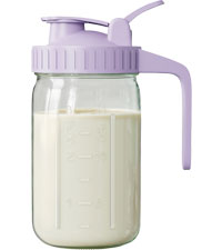 OneDream Breast Milk Pitcher 32oz Glass Pitcher with Lid, Formula Pitcher Leakproof Drip-Free Spout, Wide Mouth  Mason Jar  Pitcher for Easy Pouring, Dishwasher Safe Breastmilk Storage Pitcher