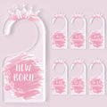 OneDream Baby Closet dividers Hanger separators - Set of 7 Baby Clothes dividers for Closet from Newborn to 24 Months, Acrylic Infant Clothes Divider